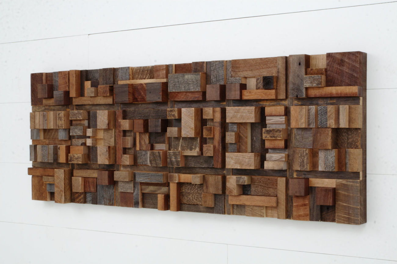 деревянная мозаика для стен