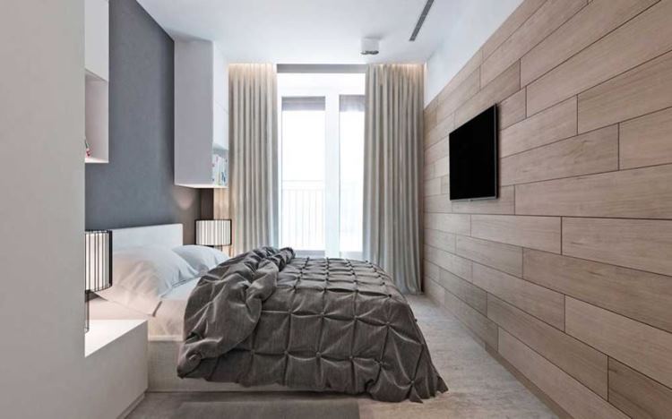  в спальне на стене: дизайн спальни в практичном решении .