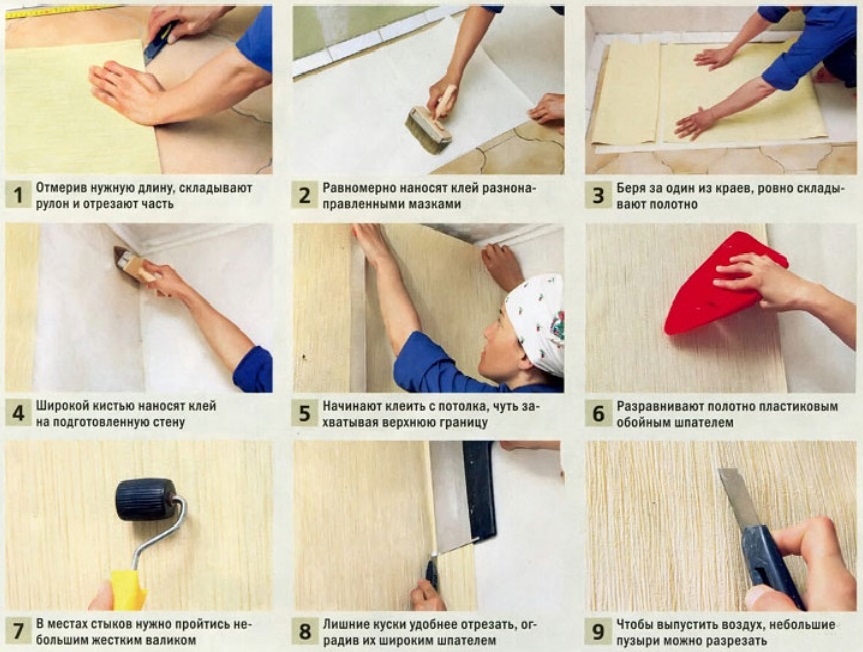 Правила оклейки стен флизелиновыми обоями — пошаговая инструкция