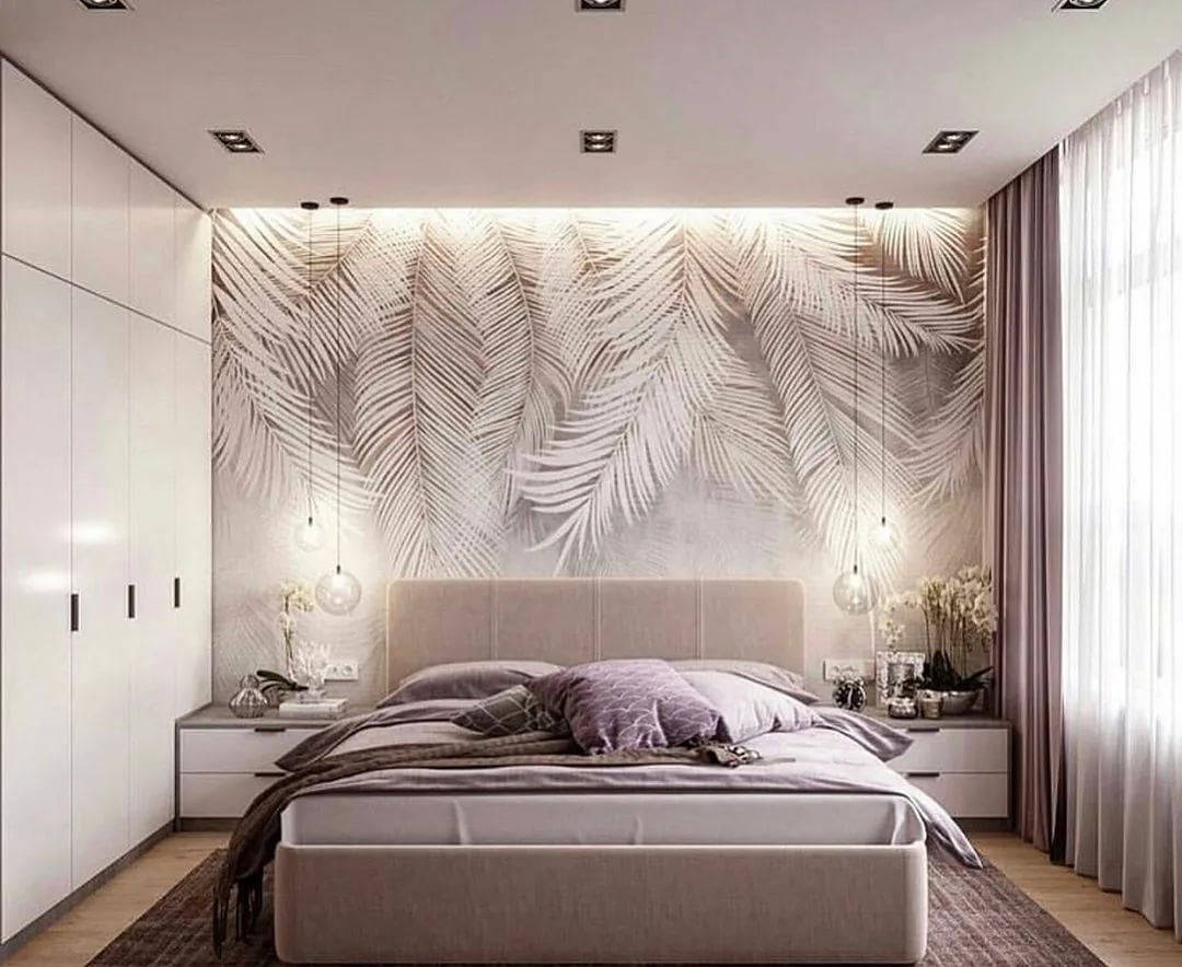 Современный дизайн спальни — как выбрать стильные обои