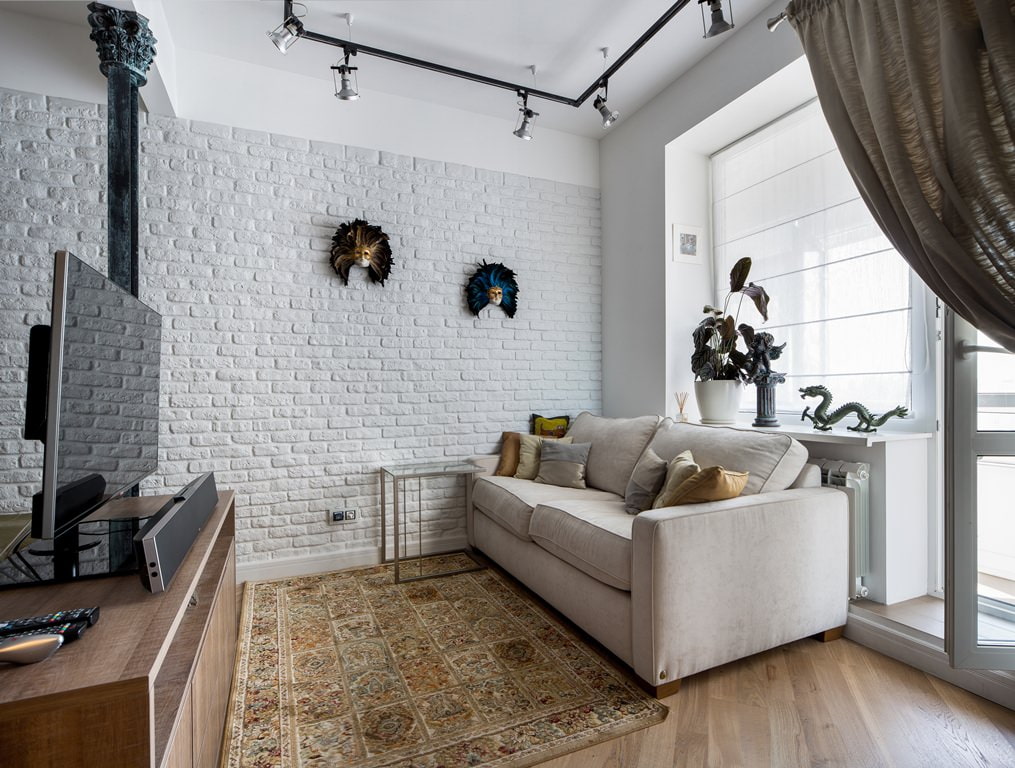 Оформление стен в квартире обоями под кирпич — варианты дизайна